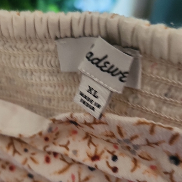 Madewell Floral Maxi Dress in Cream and Brown - Picture 3 of 3